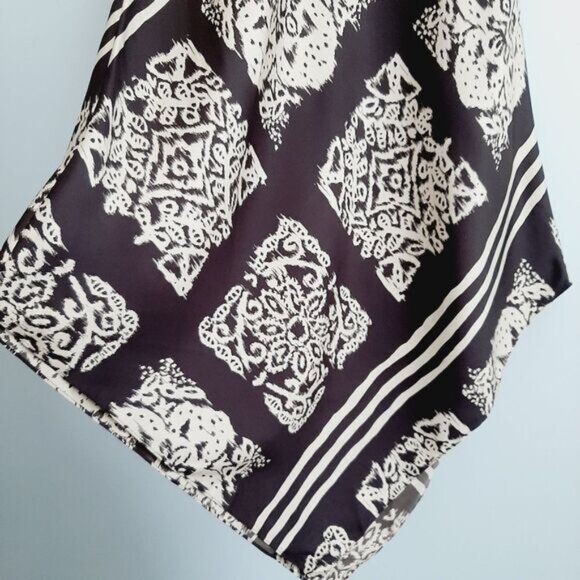 LAUNDRY / by Shelli Segal 100% Silk Scarf Style Halter Dress Sz 10 Flawed - Picture 6 of 15